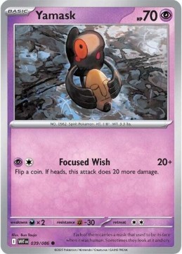 Yamask MASTERBALL HOLO #39 - Pokemon White Flare