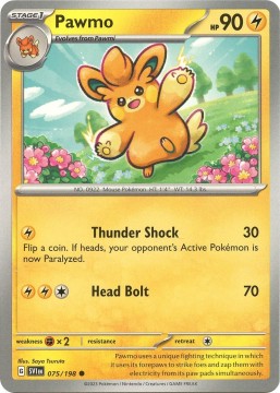 Pawmo REVERSE HOLO #75 - Pokemon Scarlet & Violet