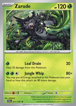 Zarude REVERSE HOLO #11 - Pokemon Surging Sparks