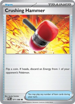 Crushing Hammer REVERSE HOLO #71 - Pokemon Perfect Order 