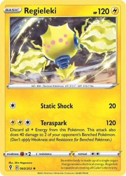Regieleki REVERSE HOLO #60 - Pokemon Evolving Skies