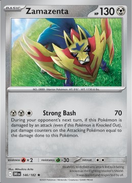 Zamazenta REVERSE HOLO #146 - Pokemon Destined Rivals