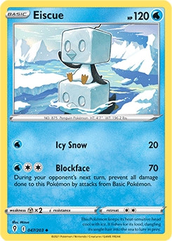 Eiscue REVERSE HOLO #47 - Pokemon Evolving Skies