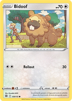 Bidoof REVERSE HOLO #120 - Pokemon Brilliant Stars