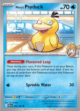 Misty's Psyduck REVERSE HOLO #45 - Pokemon Destined Rivals