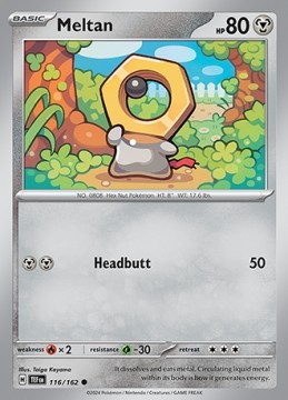Meltan REVERSE HOLO #116 - Pokemon Temporal Forces