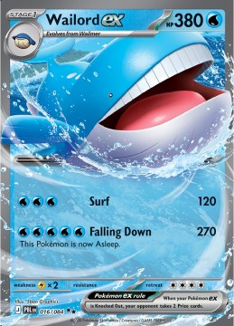 Wailord EX #16 - Pokemon Pitch Black 