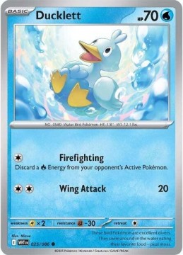 Ducklett POKEBALL HOLO #25 - Pokemon White Flare