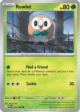 Rowlet REVERSE HOLO #10 - Pokemon Perfect Order