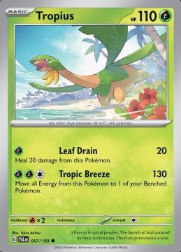 Tropius #7 - Pokemon Paldea Evolved