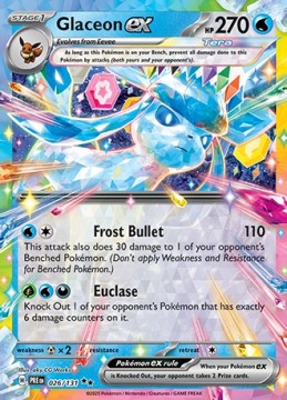 Glaceon EX #26 - Pokemon Prismatic Evolutions