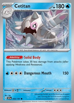 Cetitan REVERSE HOLO #54 - Pokemon Surging Sparks