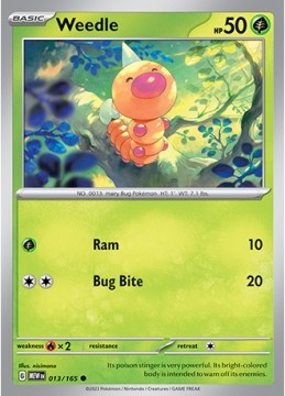 Weedle #13 - Pokemon Scarlet & Violet 151