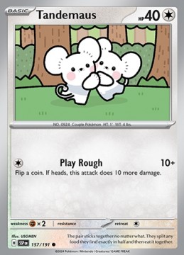 Tandemaus REVERSE HOLO #157 - Pokemon Surging Sparks