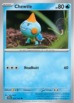 Chewtle REVERSE HOLO #43 - Pokemon Stellar Crown