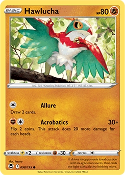 Hawlucha REVERSE HOLO #98 - Pokemon Silver Tempest