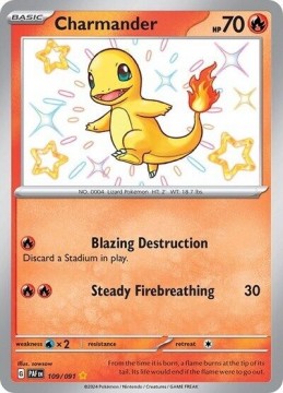 Charmander (shiny) #109 - Pokemon Paldean Fates