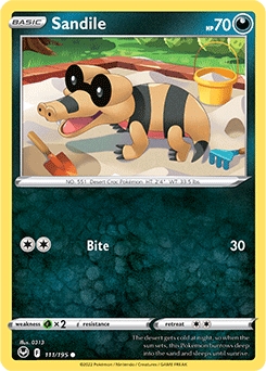 Sandile #111 - Pokemon Silver Tempest