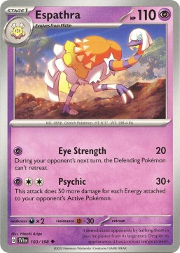 Espathra REVERSE HOLO #103 - Pokemon Scarlet & Violet