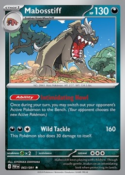 Mabosstiff HOLO #63 - Pokemon Paldean Fates