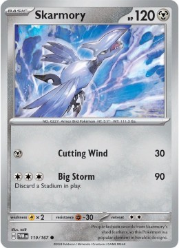 Skarmory REVERSE HOLO #119 - Pokemon Twilight Masquerade