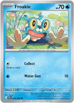 Froakie REVERSE HOLO #20 - Pokemon Chaos Rising