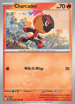 Charcadet REVERSE HOLO #32 - Pokemon Surging Sparks