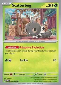 Scatterbug REVERSE HOLO #8 - Pokemon Scarlet & Violet