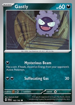 Gastly REVERSE HOLO #102 - Pokemon Temporal Forces