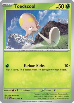 Toedscool REVERSE HOLO #4 - Pokemon Paldean Fates