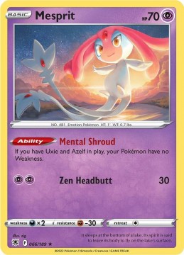 Mesprit HOLO #66 - Pokemon Astral Radiance