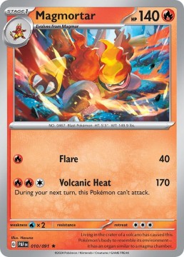 Magmortar REVERSE HOLO #10 - Pokemon Paldean Fates