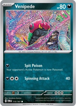 Venipede #115 - Pokemon Twilight Masquerade 