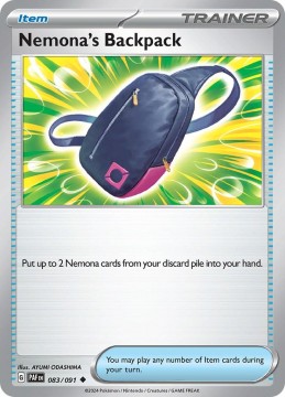 Nemona's Backpack REVERSE HOLO #83 - Pokemon Paldean Fates