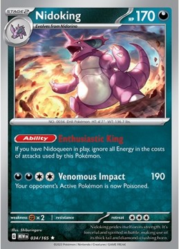 Nidoking HOLO #34 - Pokemon Scarlet & Violet 151