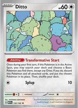 Ditto HOLO #132 - Pokemon Scarlet & Violet 151