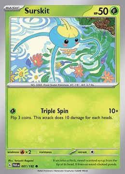 Surskit REVERSE HOLO #1 - Pokemon Paradox Rift 