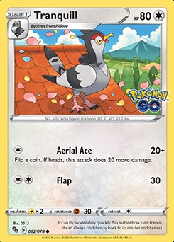 Tranquill #62 - Pokemon Go 