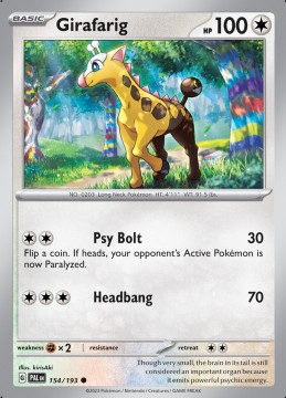 Girafarig #154 - Pokemon Paldea Evolved
