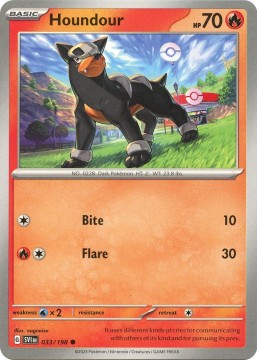 Houndour REVERSE HOLO #33 - Pokemon Scarlet & Violet