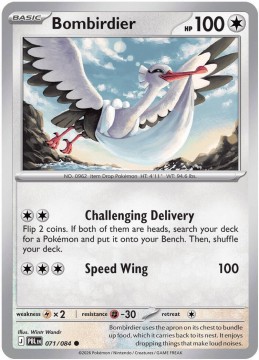 Bombirdier REVERSE HOLO #71 - Pokemon Pitch Black