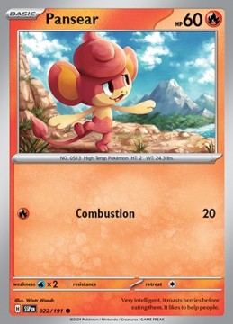 Pansear #22 - Pokemon Surging Sparks