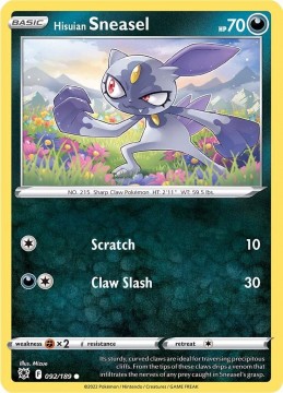 Hisuian Sneasel #92 - Pokemon Astral Radiance
