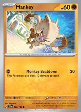 Mankey #107 - Pokemon Scarlet & Violet