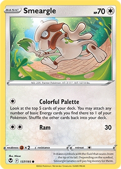 Smeargle REVERSE HOLO #137 - Pokemon Silver Tempest 