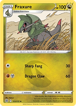 Fraxure REVERSE HOLO #111 - Pokemon Brilliant Stars