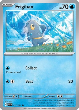 Frigibax REVERSE HOLO #17 - Pokemon Paldean Fates