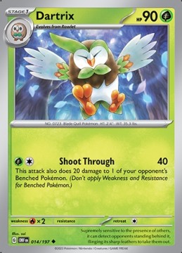 Dartrix #14 - Pokemon Obsidian Flames 