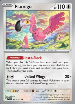 Flamigo #170 - Pokemon Paldea Evolved