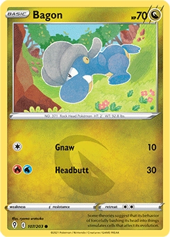 Bagon #107 - Pokemon Evolving Skies